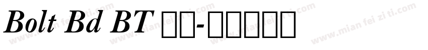 Bolt Bd BT 字体字体转换